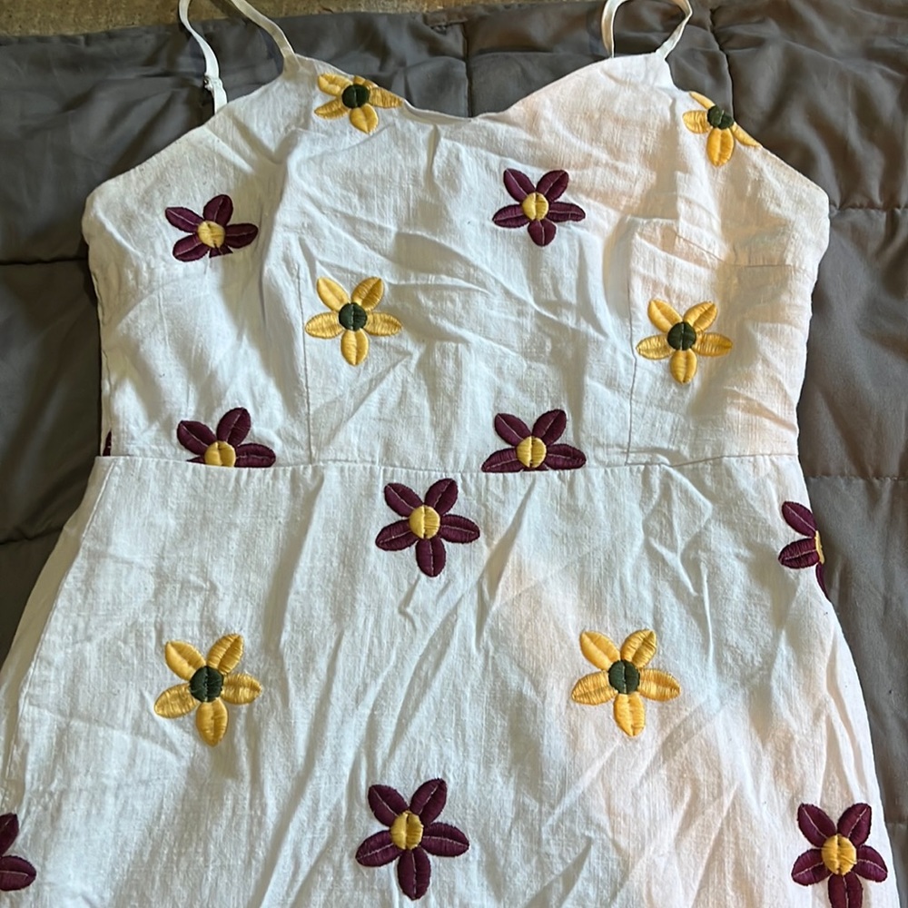 Red and Yellow Flower Dress from SHEIN